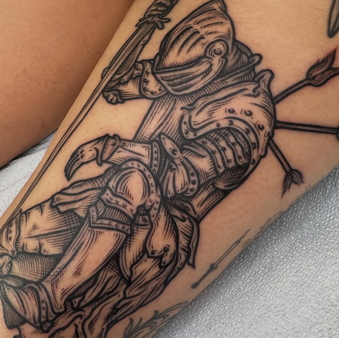 Tattoo by @rosalieocchino — black_and_grey, illustrative