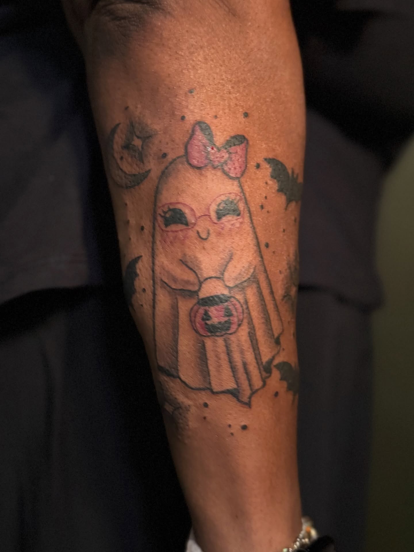 Tattoo by @madisonsky.tattoos — anime, dotwork