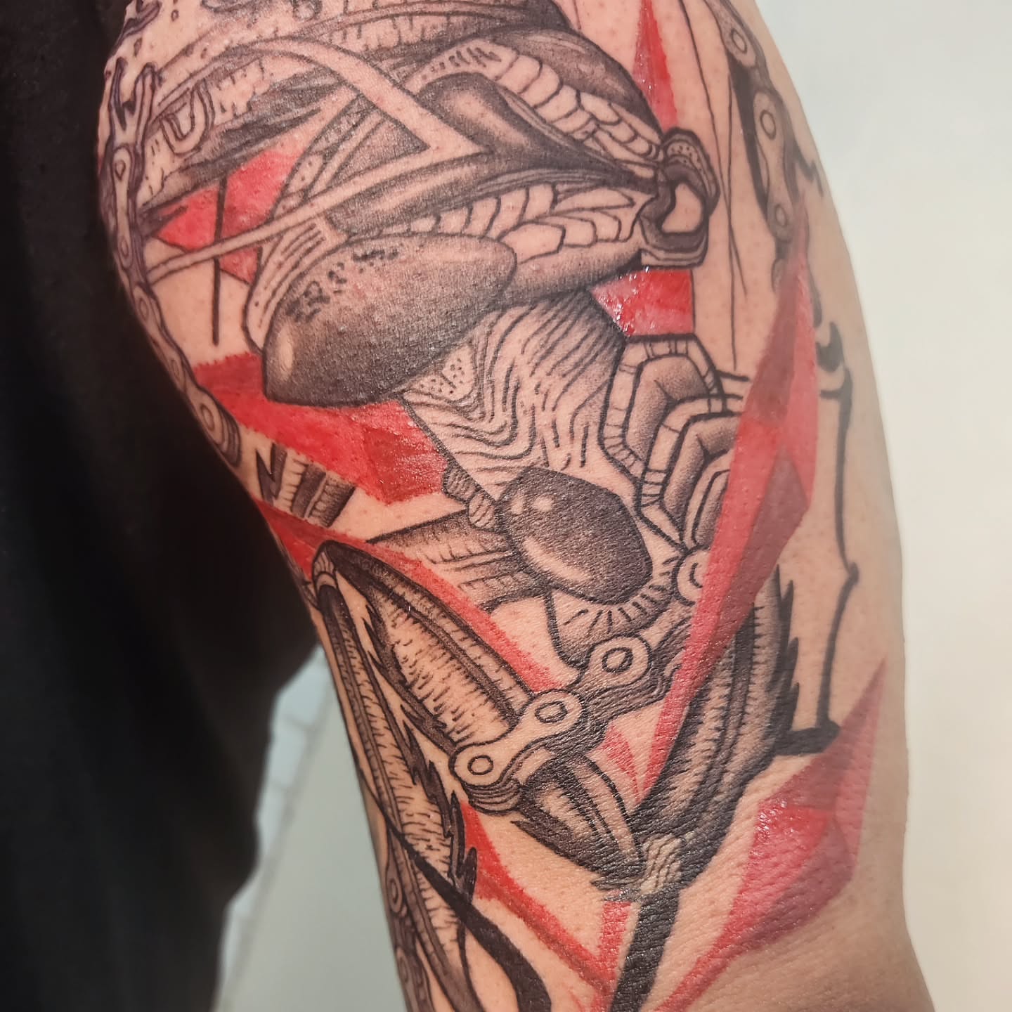 Tattoo by @tintafinart — black_and_grey, geometric