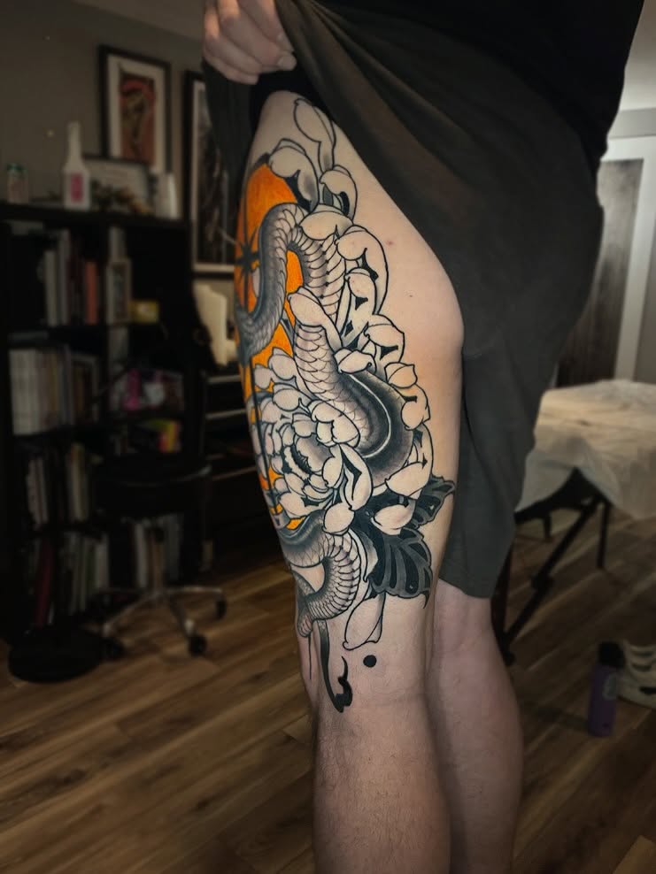 Tattoo by @heavyhandles — american_traditional, dotwork