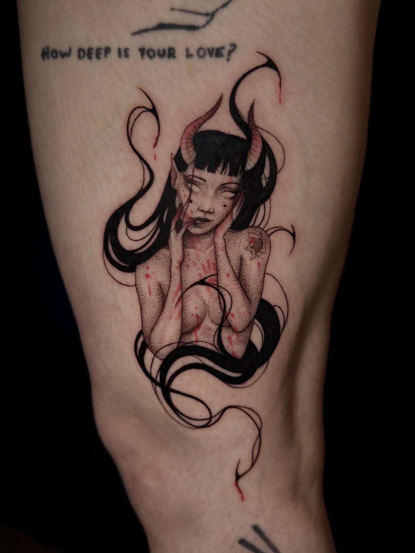 Tattoo by @dnatattoos_ — dotwork, dark_realism