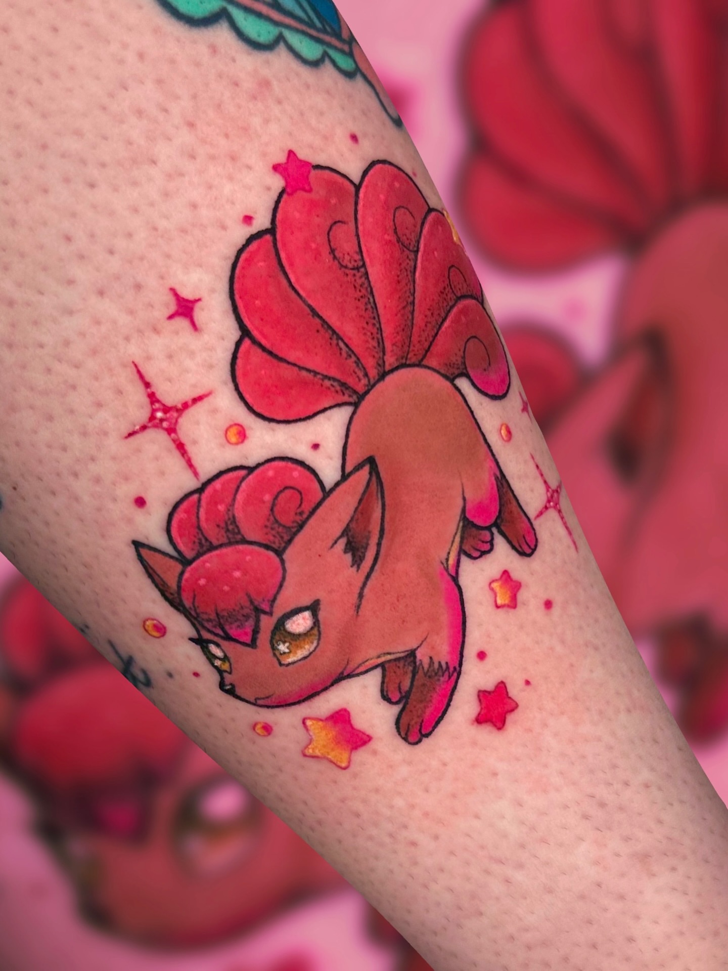 Fox with wings dotwork tattoo on the forearm by 🖤 Xamy ∆rt (◍