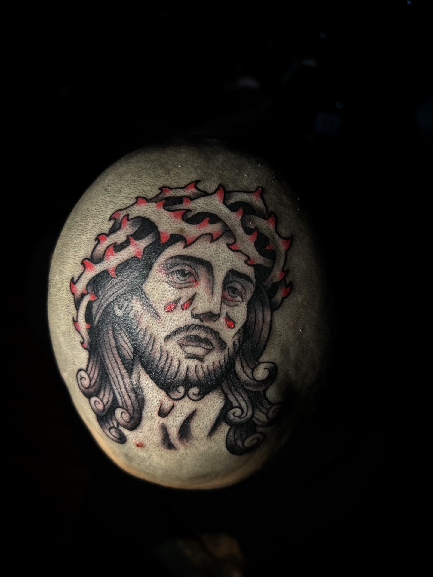 Jesus Christ realism tattoo by Eli Flores