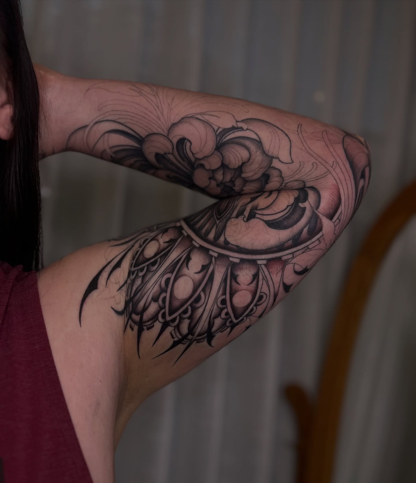 Tattoo by @kylajaetattoos β black_and_grey, tribal
