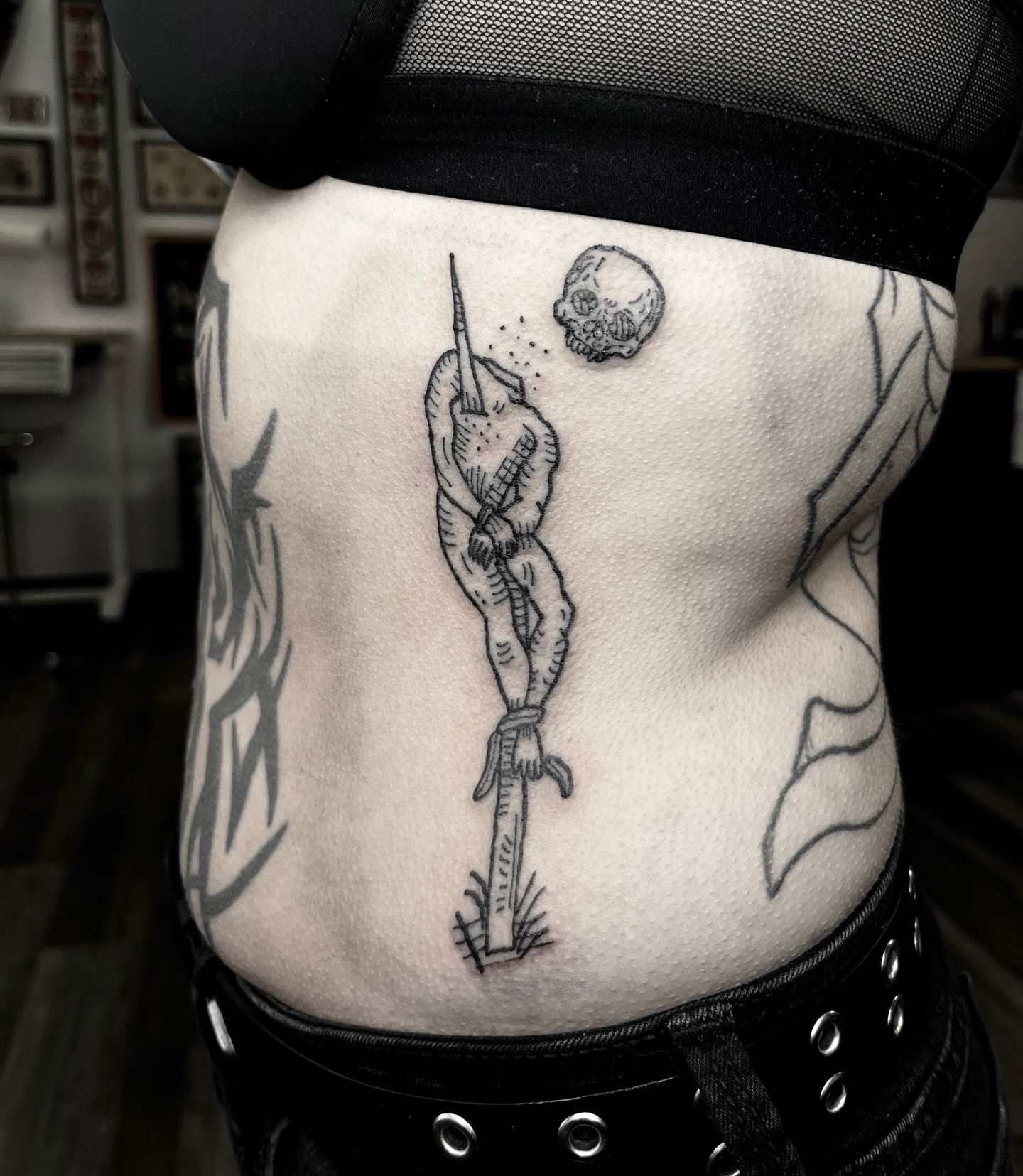 Tattoo by @mentalagonytattoo — black_and_grey