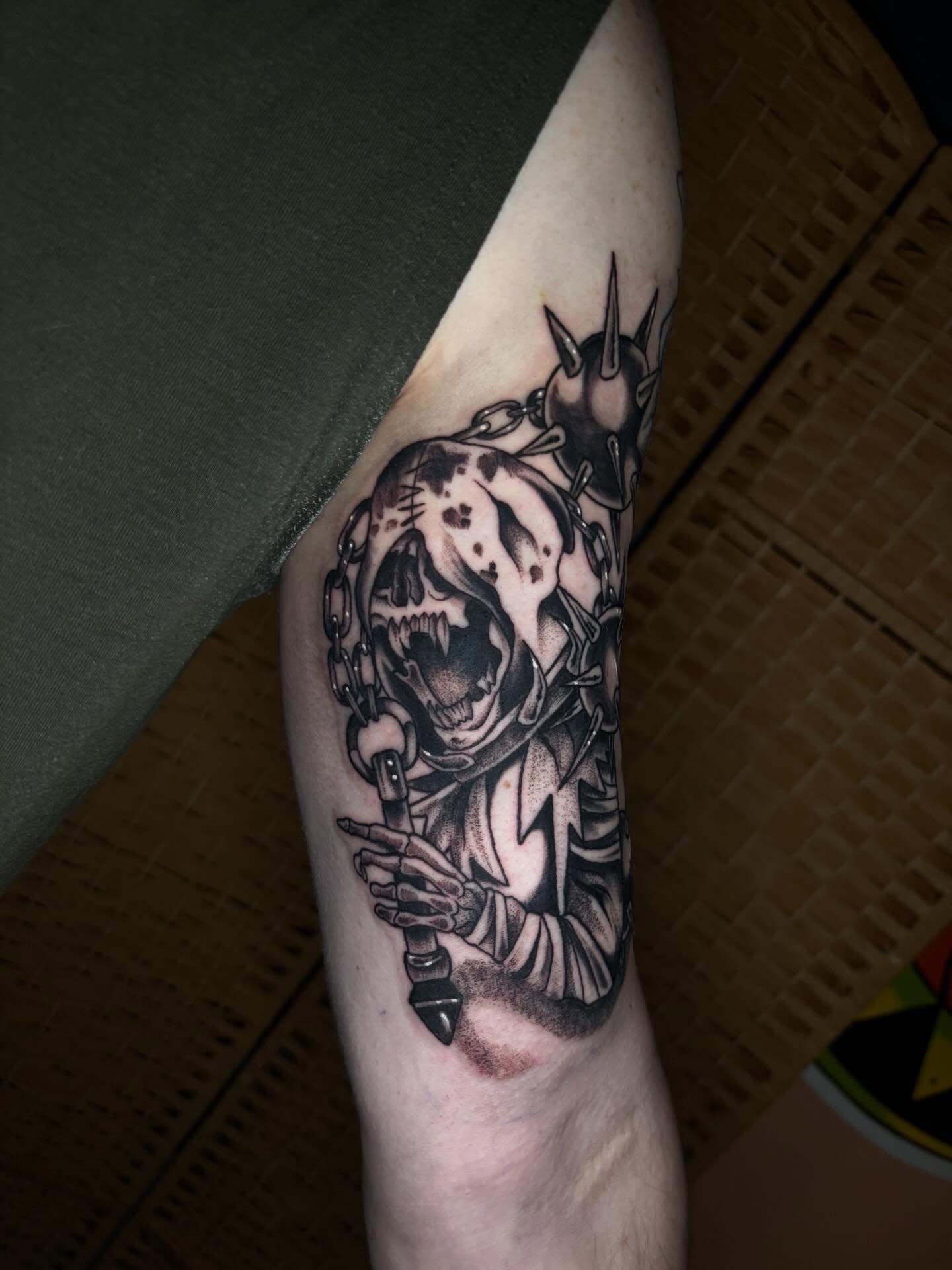 Tattoo by @jdawgdotgov — black_and_grey