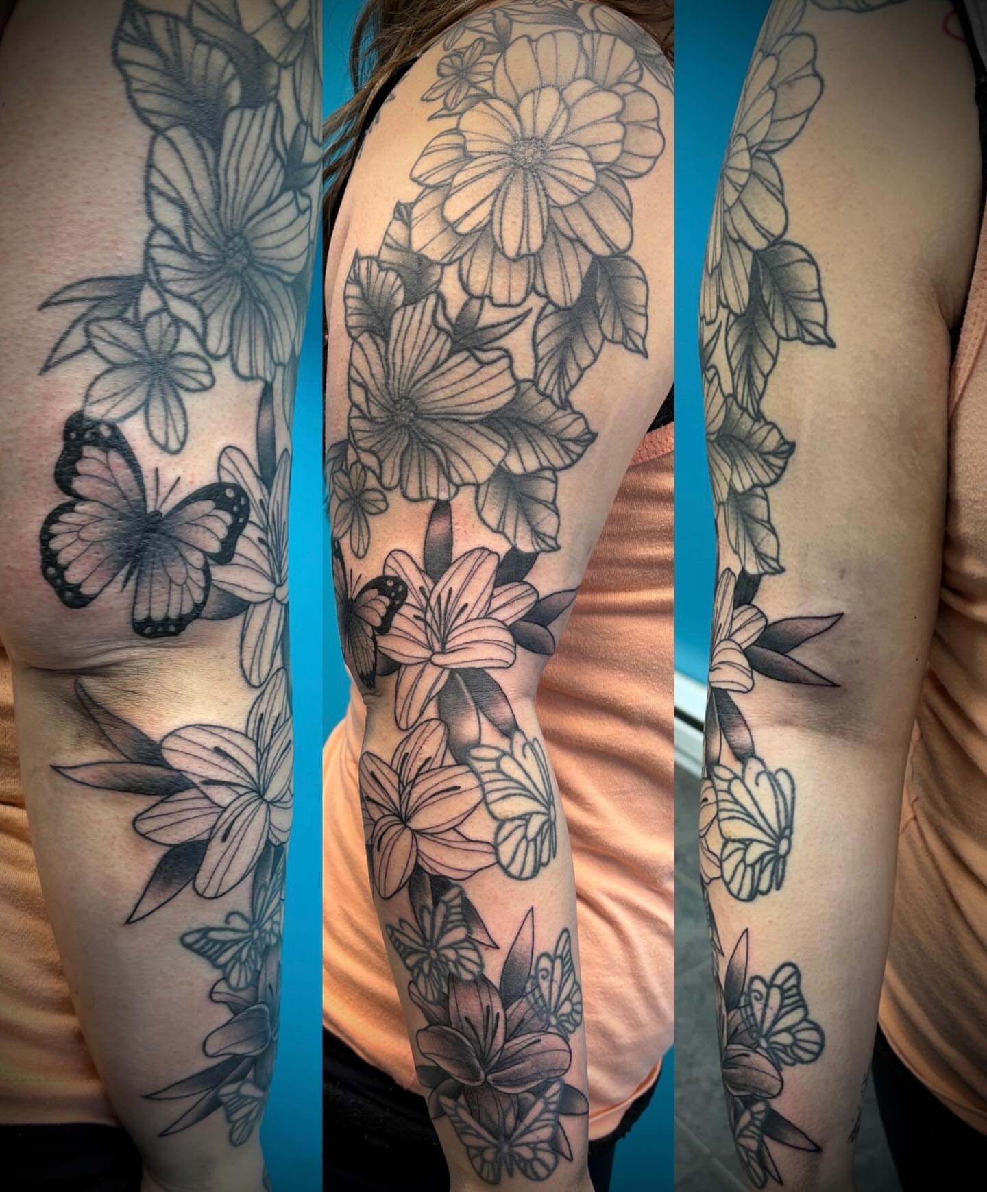 Tattoo by @hardcorn77 — black_and_grey