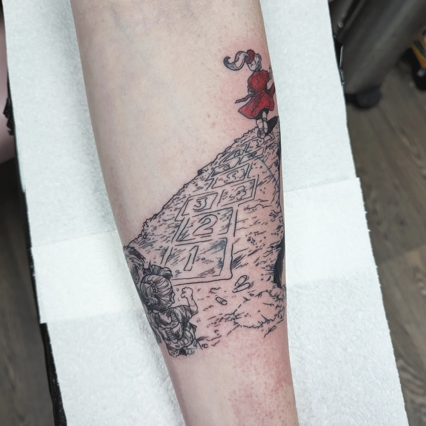 Tattoo by @the.craftcoven — black_and_grey