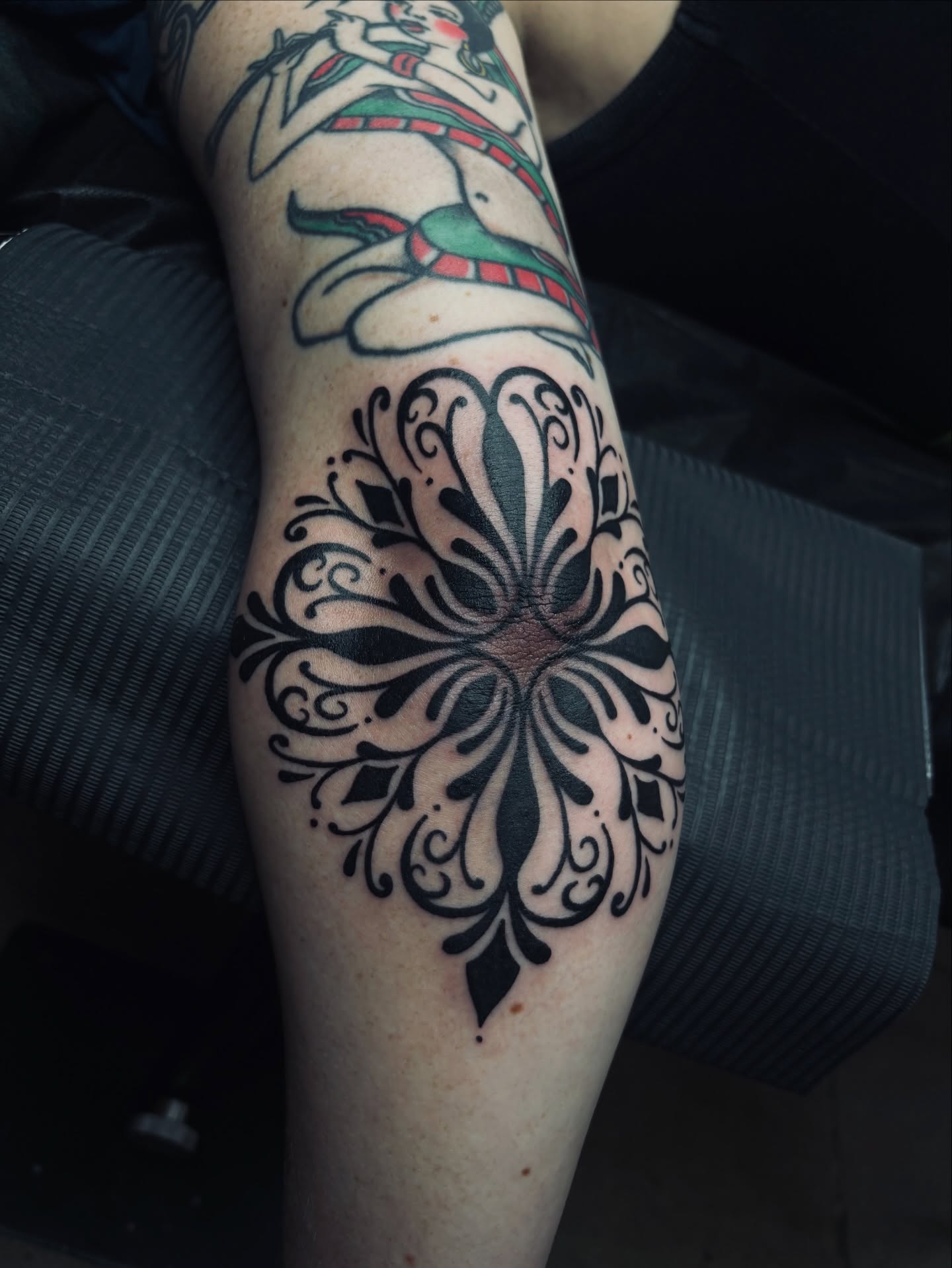 Tattoo by @kolbialexis — american_traditional, ornamental