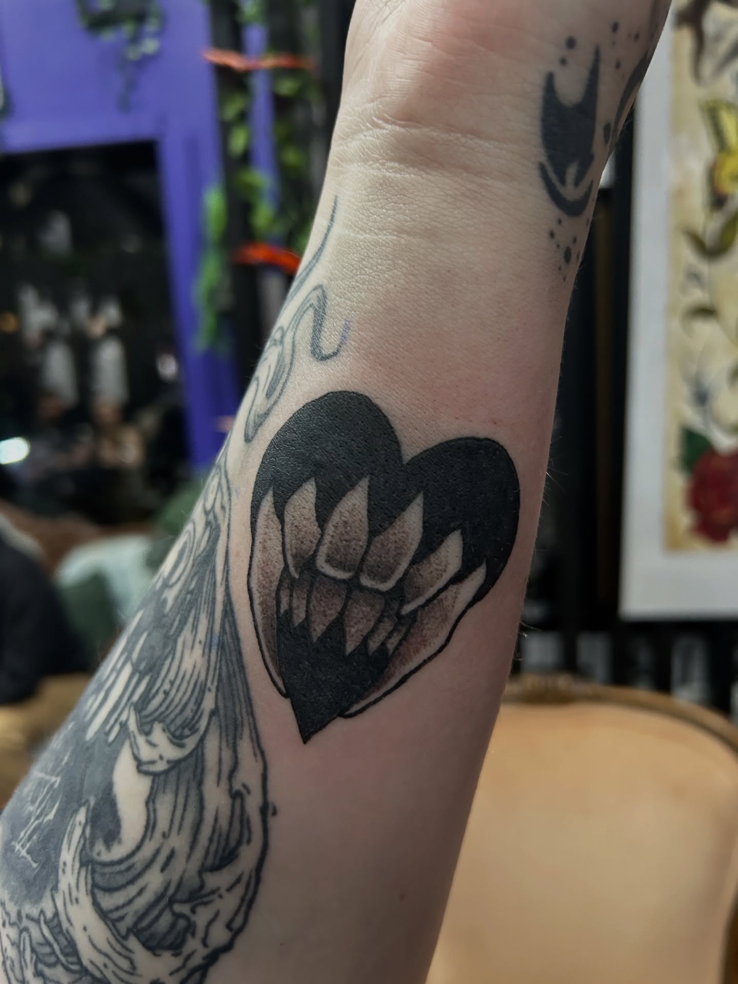 Tattoo by @dokkaebi_ink — black_and_grey