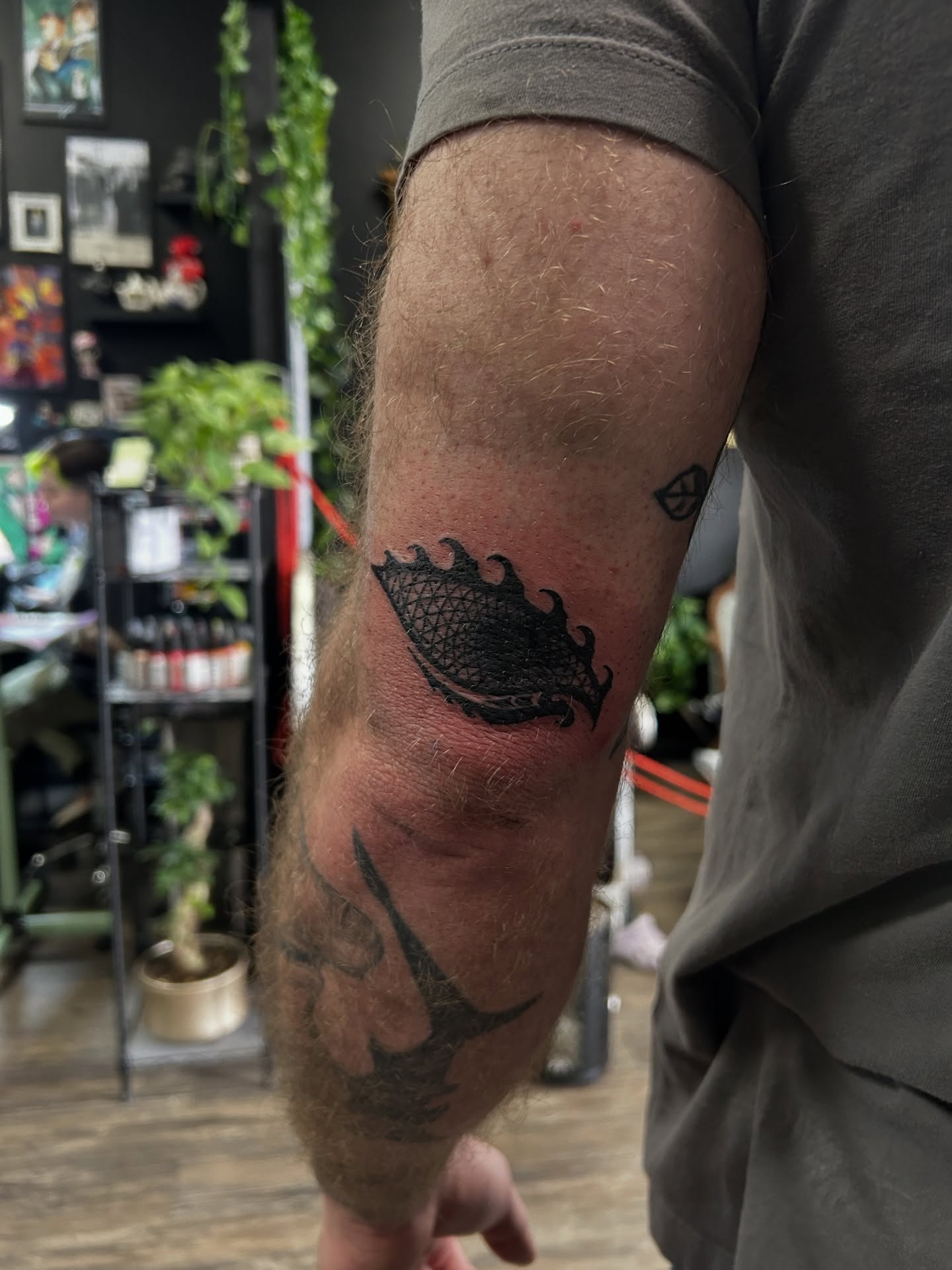Tattoo by @dokkaebi_ink — black_and_grey