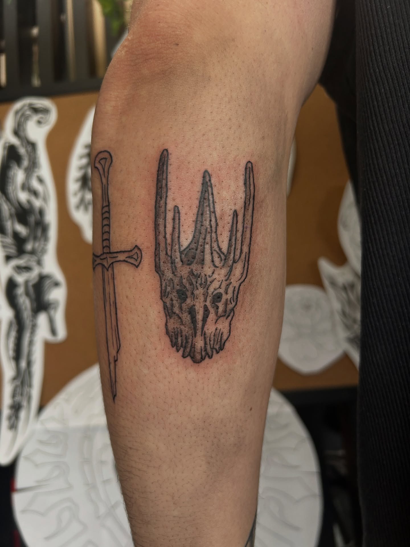 Tattoo by @dokkaebi_ink — black_and_grey