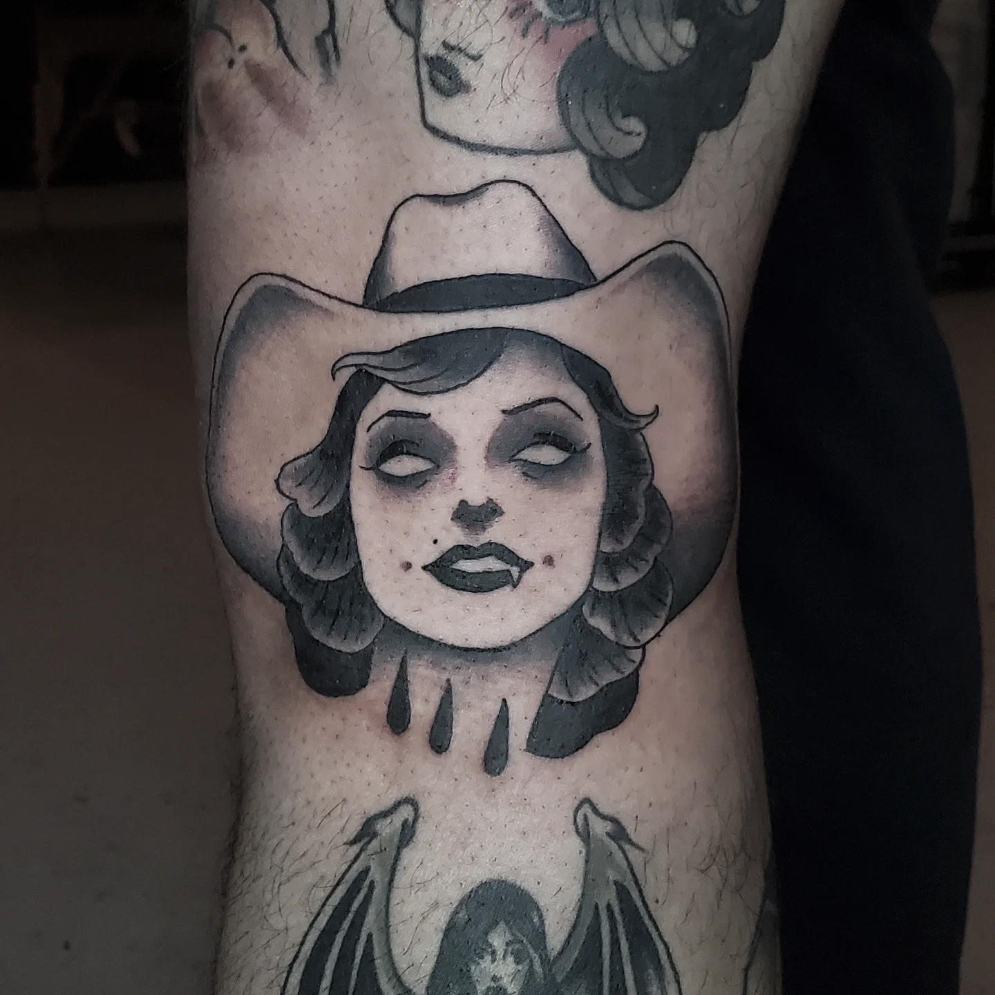 Tattoo by @the.sprouler โ american_traditional, black_and_grey