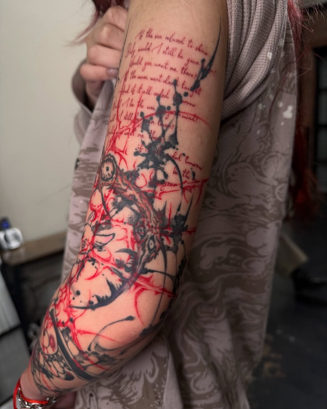Tattoo by @geetat7 — trash_polka, lettering_script