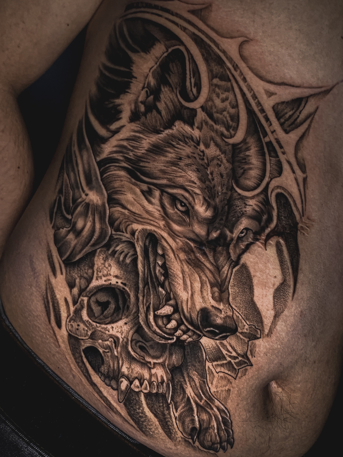 Tattoo by @yin.ttt — dark_realism, black_and_grey