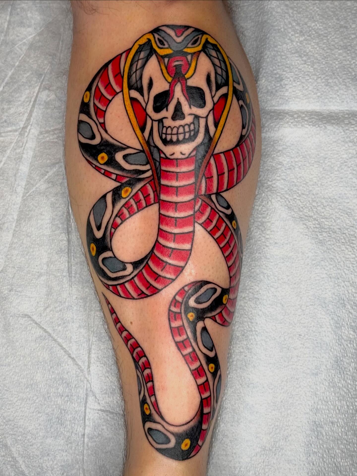 Tattoo by @acdpdx — american_traditional, trash_polka