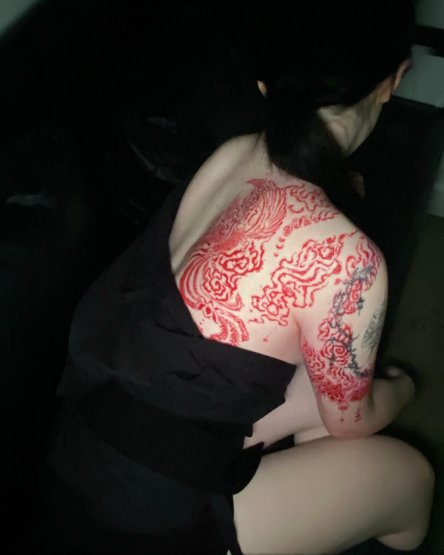 Tattoo by @friedraven_tattoo โ dotwork