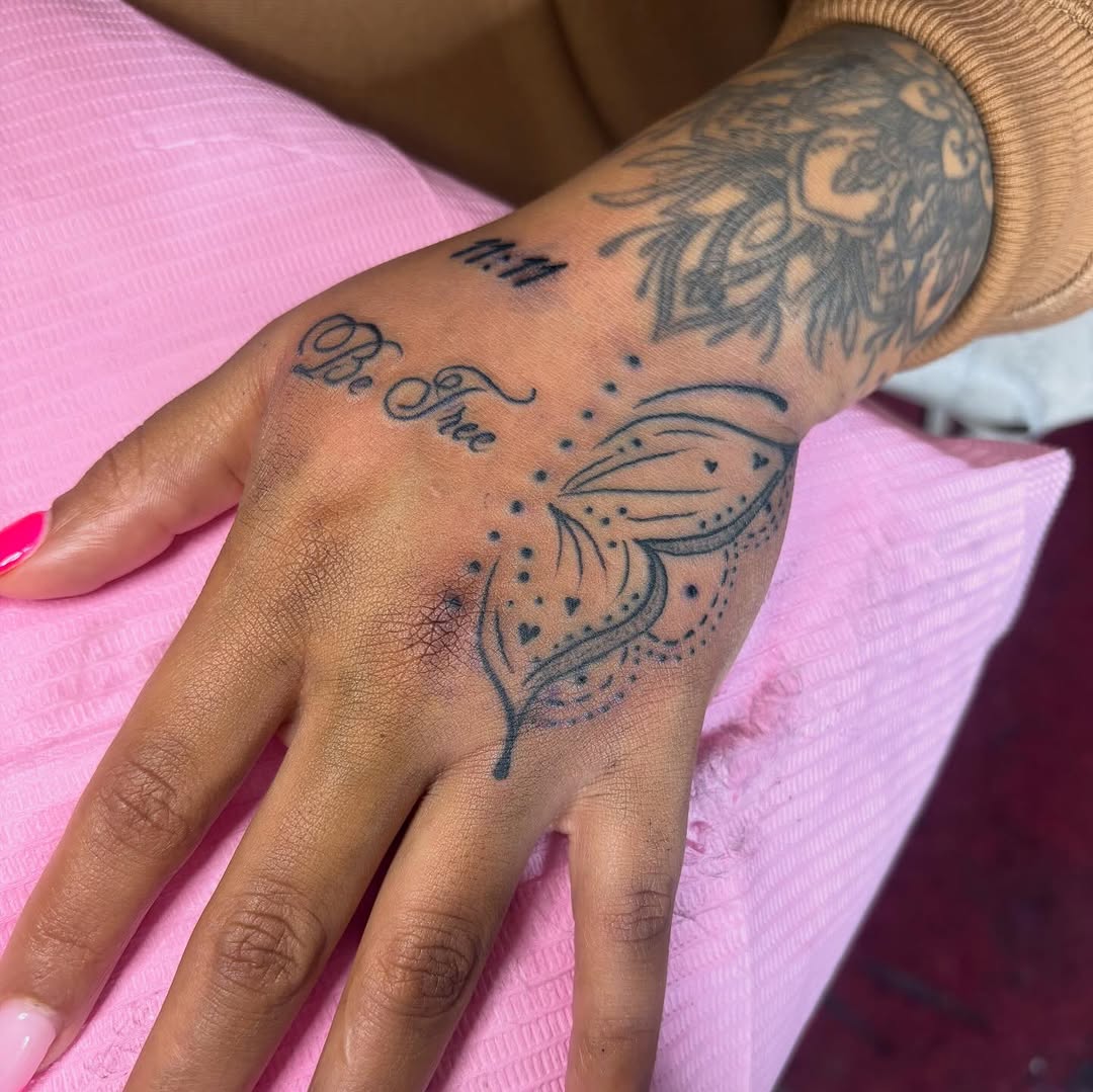Tattoo by @barb_inks — fine_line, lettering_script