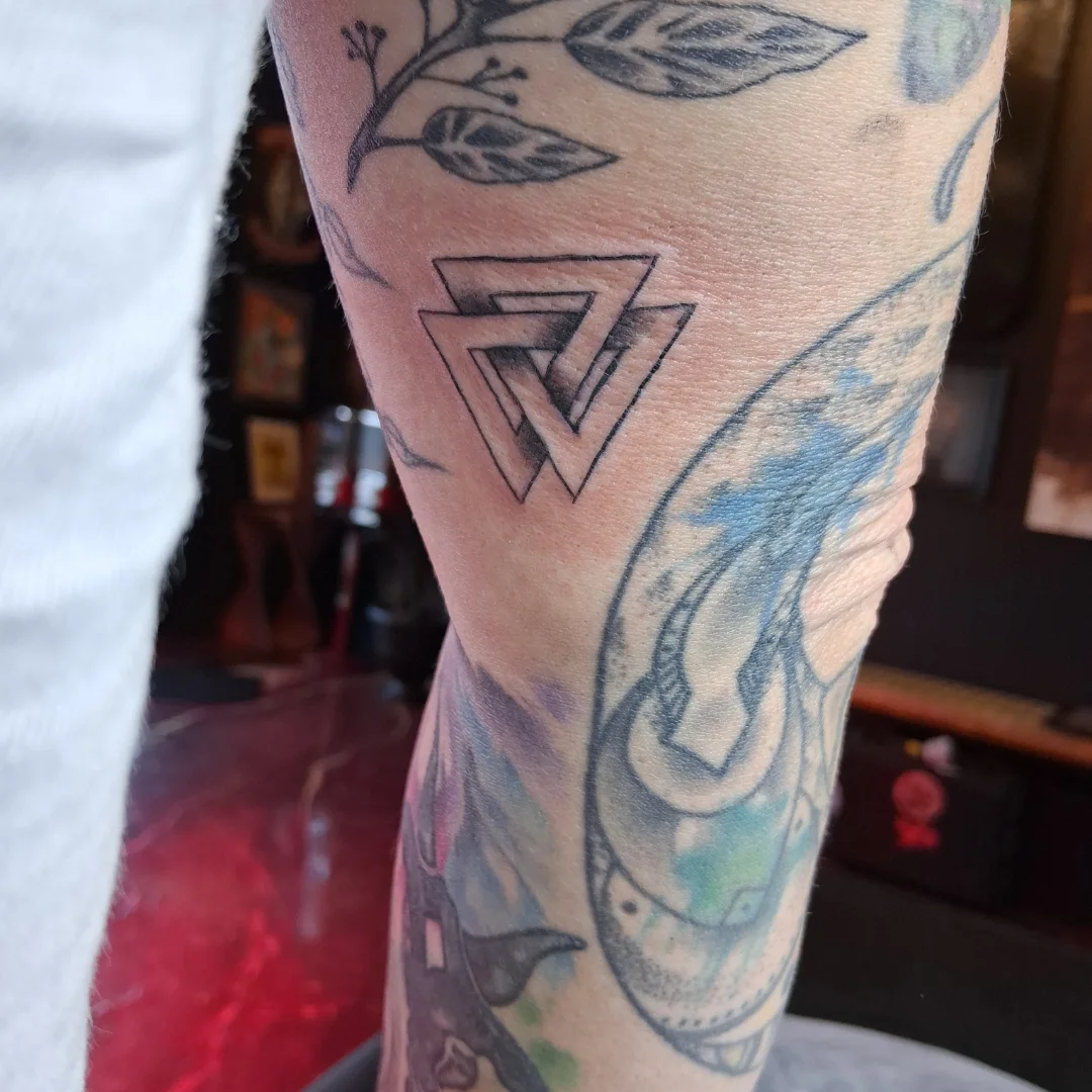 Tattoo by @beehemothtattoo โ geometric, watercolor