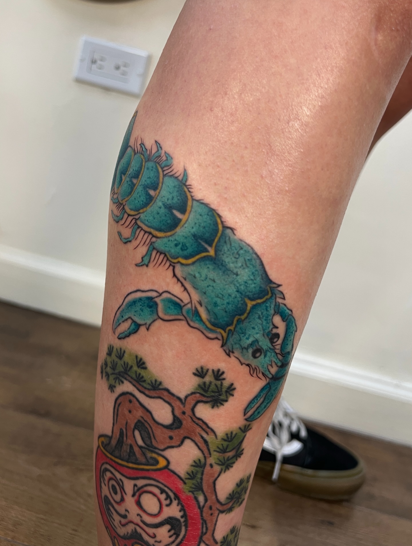 Serpent and tree japanese irezumi tattoo on the forearm by Diana García