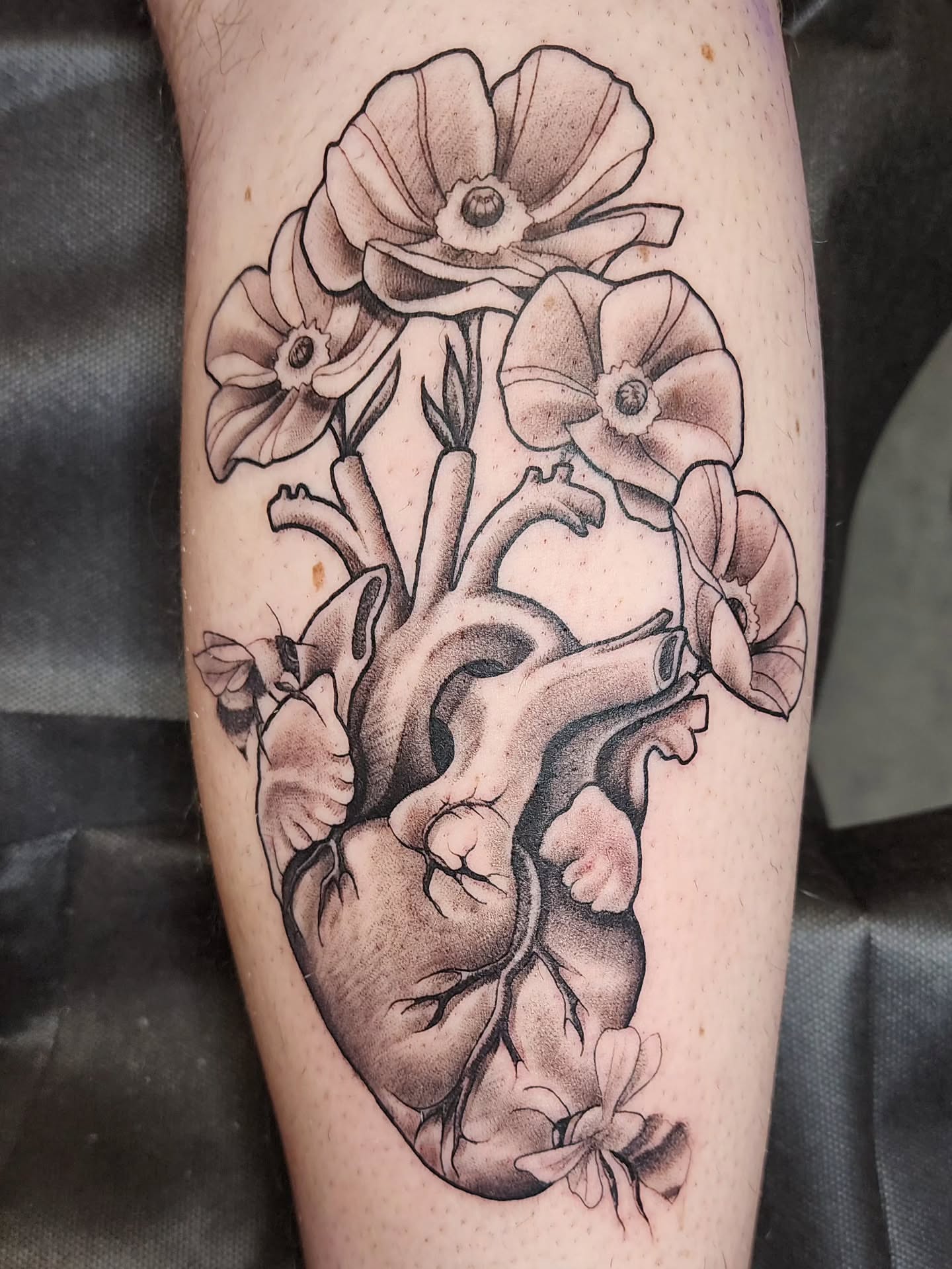 Tattoo by @workofant — black_and_grey, realism