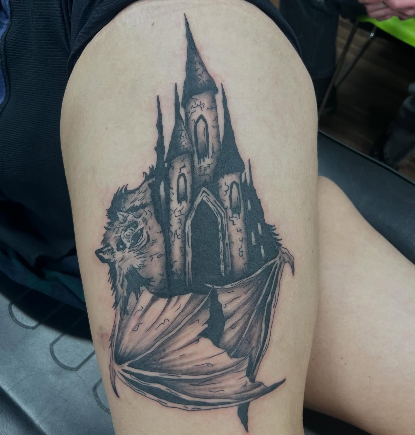 Tattoo by @shamrock_ink — black_and_grey, realism