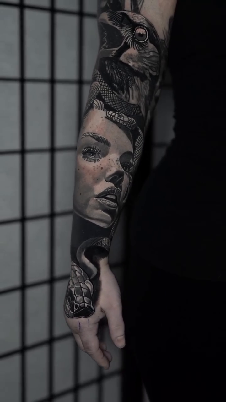 Tattoo by @inkcredible_tattoo_vb β realism, black_and_grey
