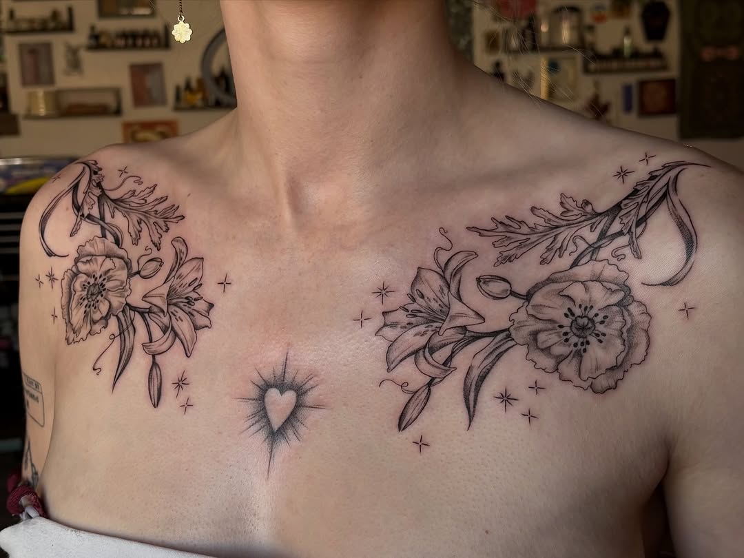 Tattoo by @emeraldbeetattoo โ fine_line, black_and_grey