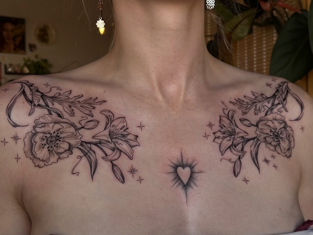 Tattoo by @emeraldbeetattoo โ fine_line, black_and_grey