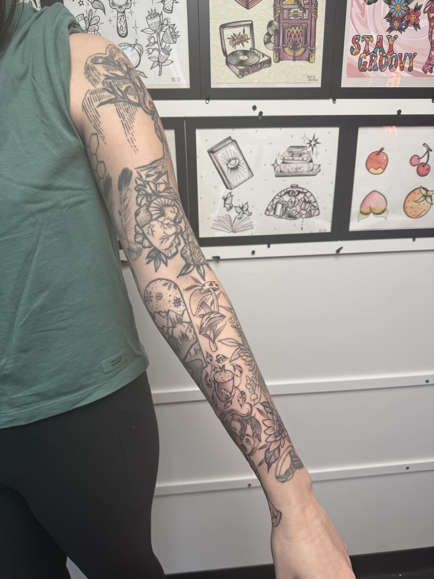 Tattoo by @inkedbydelaney — black_and_grey