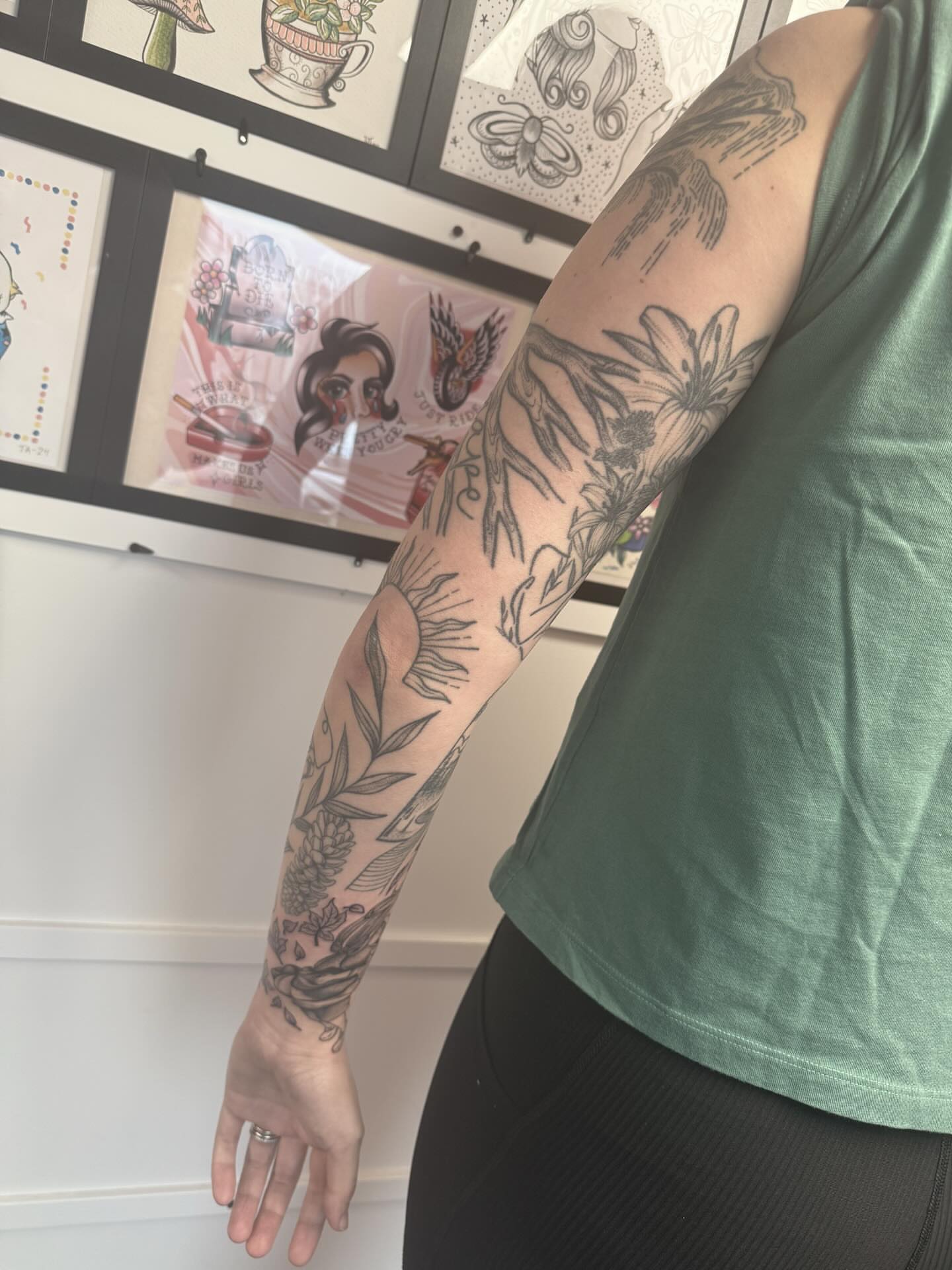 Tattoo by @inkedbydelaney — black_and_grey