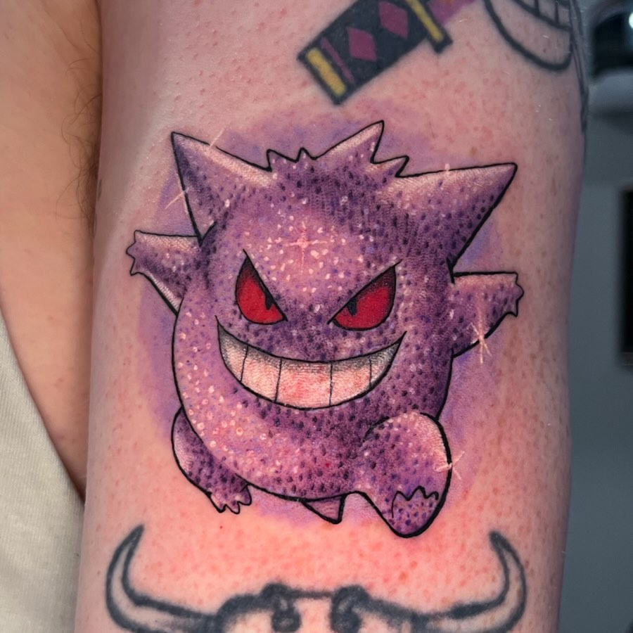 Tattoo by @triple888tattoos — dotwork, watercolor