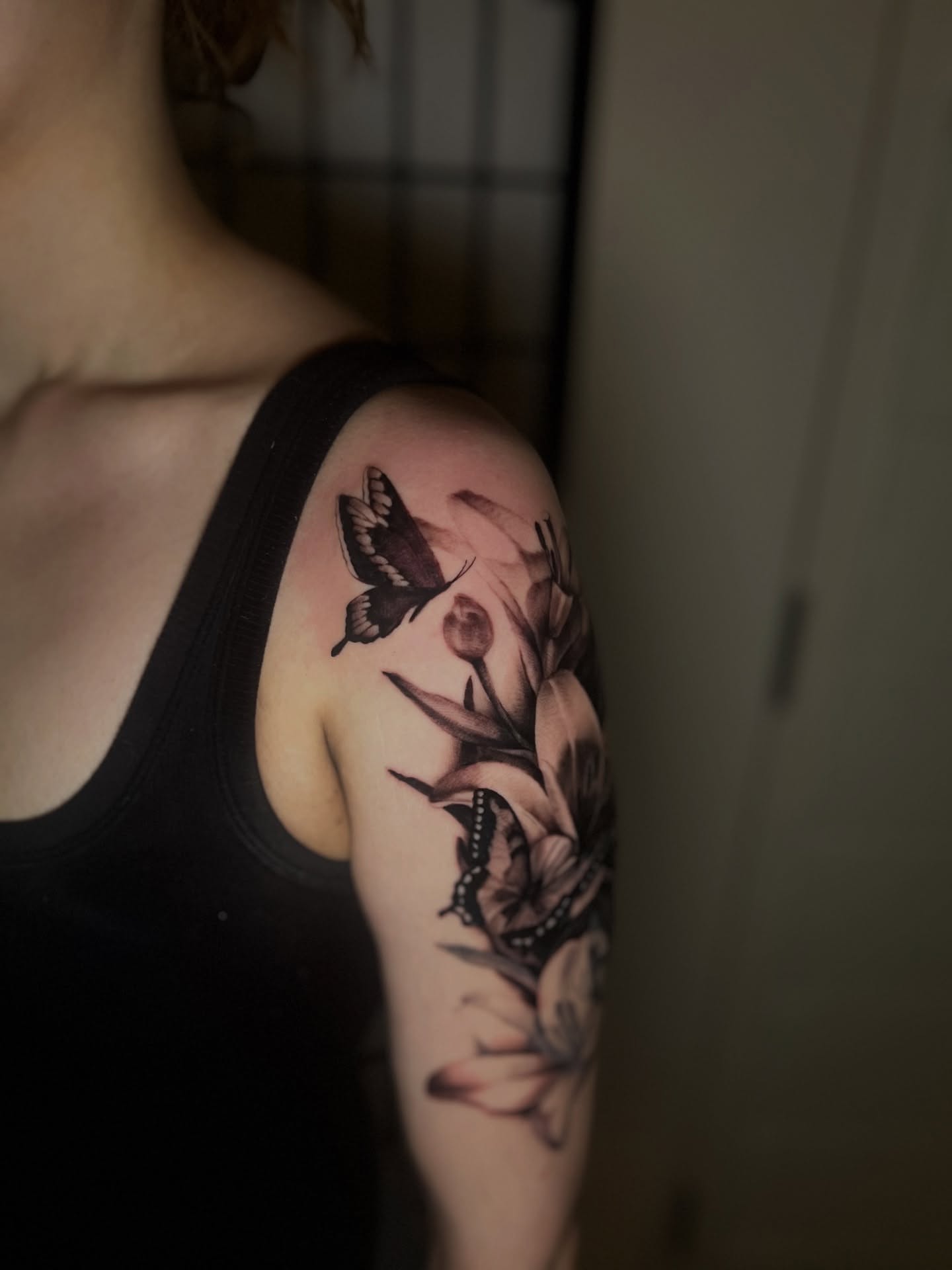 Tattoo by @sick_brat — realism, dotwork