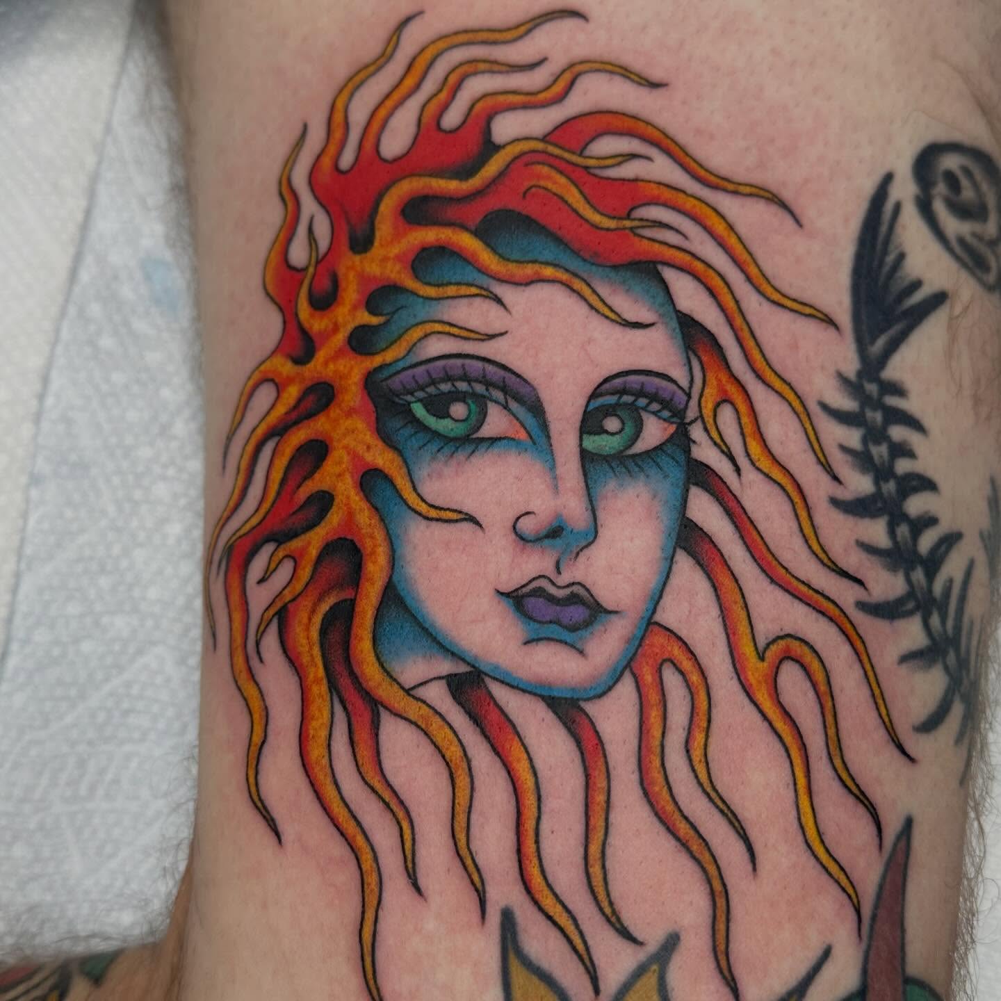 Tattoo by @austinmurfitttattoos — american_traditional, dotwork