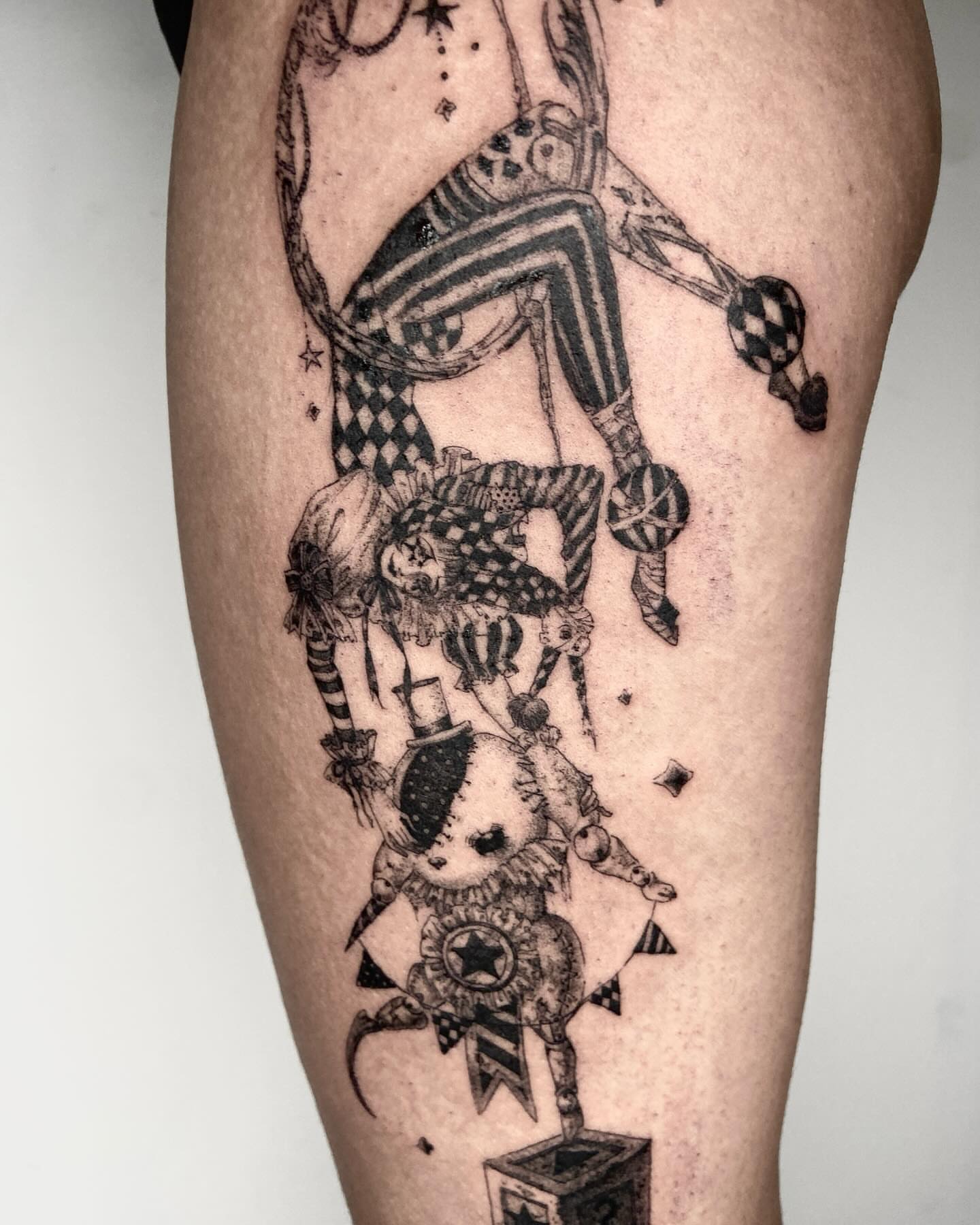 Tattoo by @friedraven_tattoo โ black_and_grey, neo_traditional