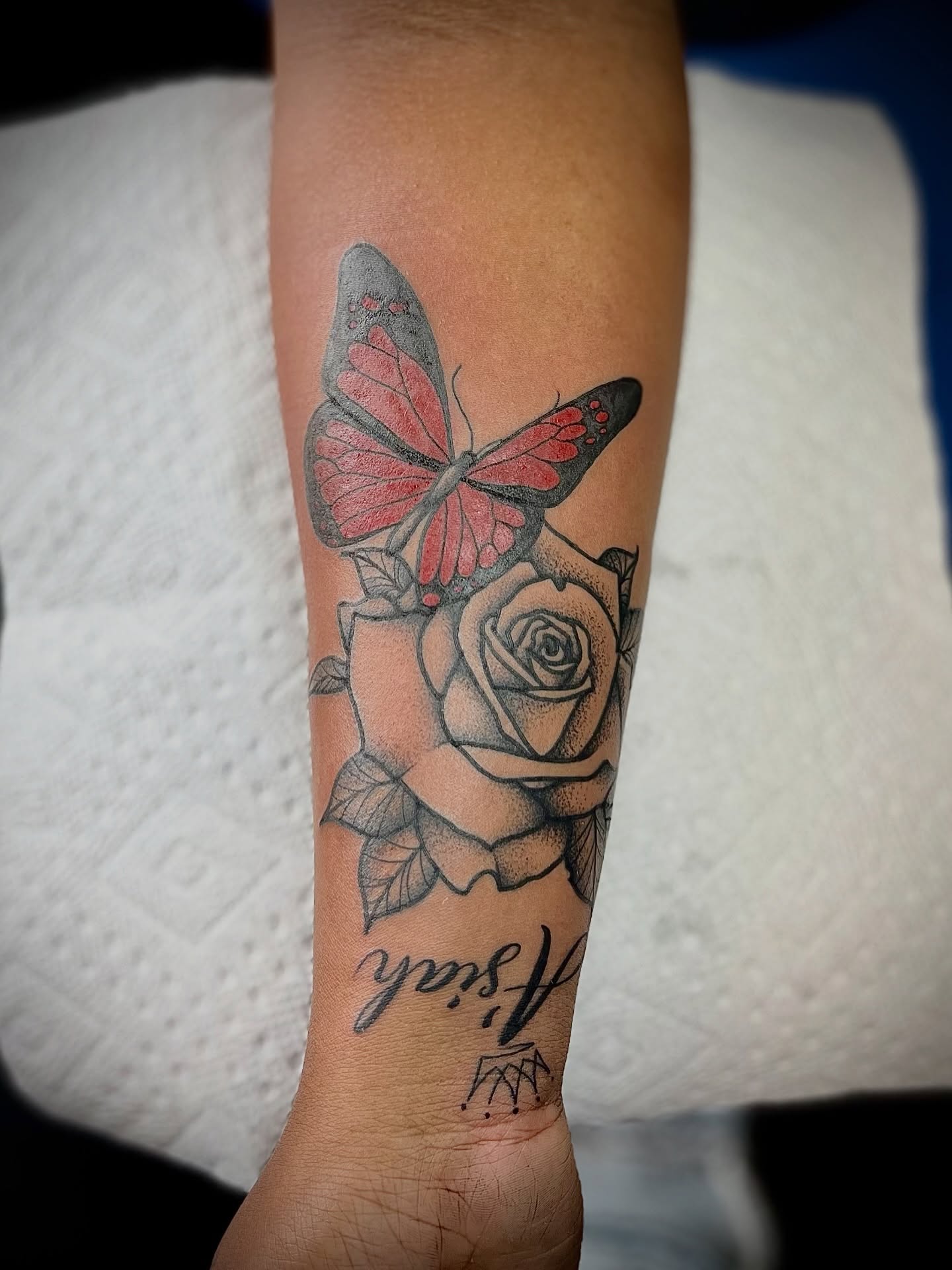 Tattoo by @cursedskintattoos — realism, dotwork