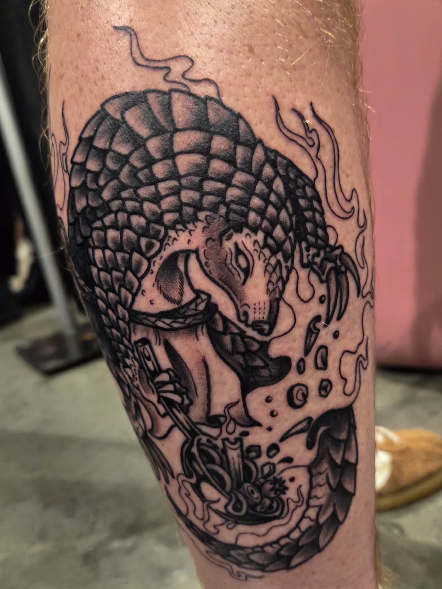 Snake realism tattoo on the forearm by Ian Kiser
