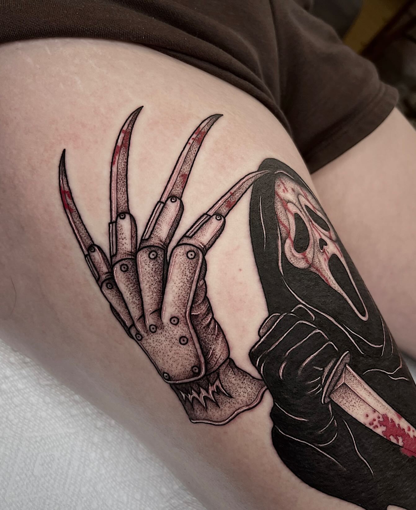 Tattoo by @brii.fletchtattoos β dotwork, dark_realism