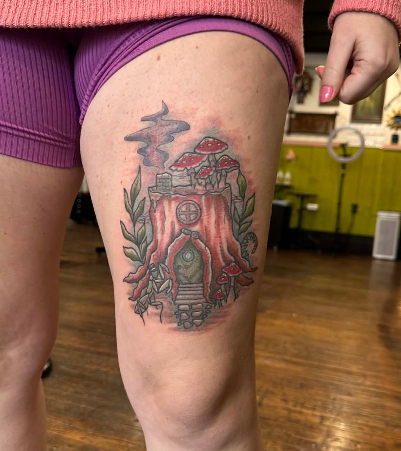 Tattoo by @mallorytattoos — dotwork, realism
