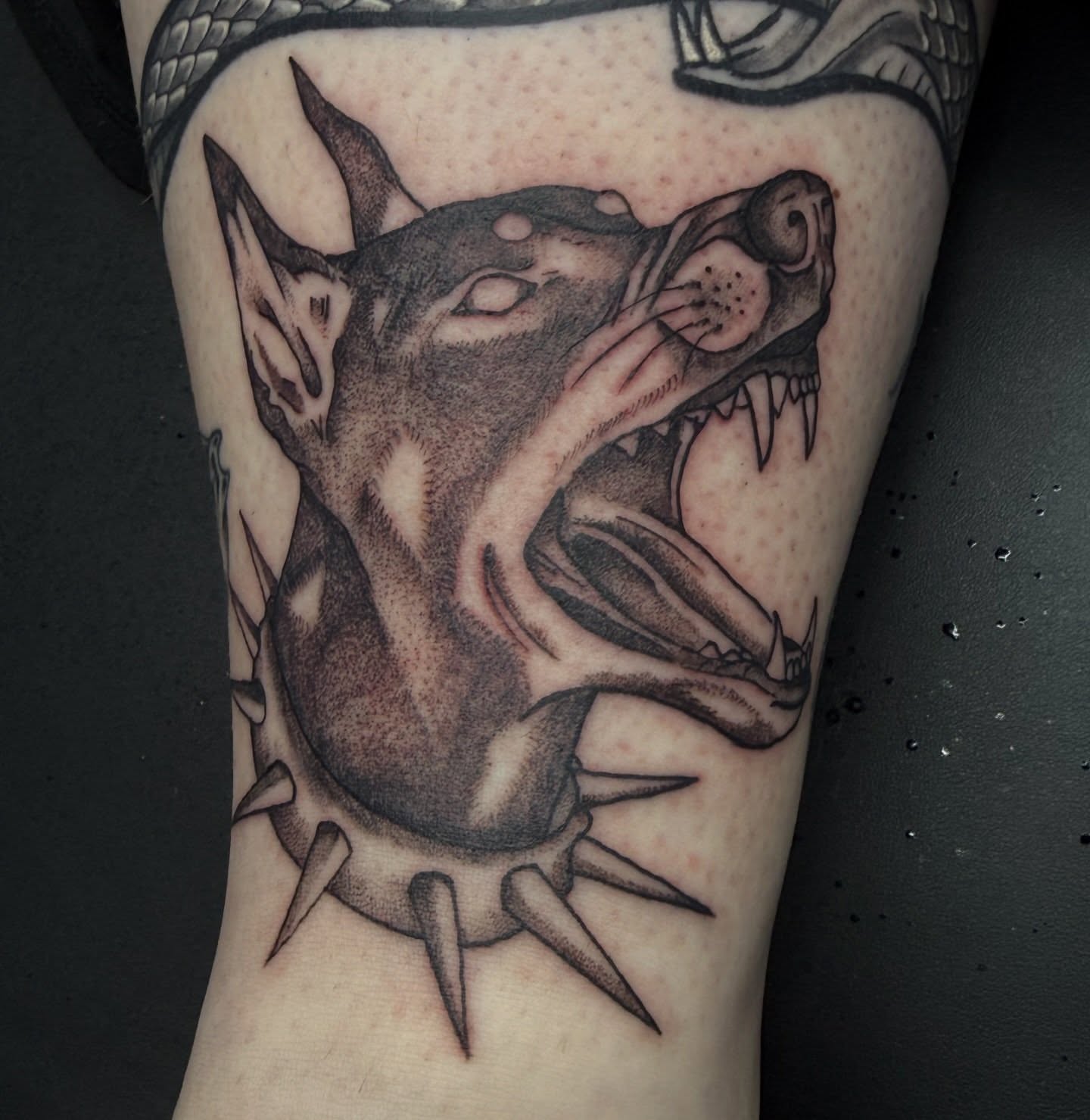 Tattoo by @needlemami — black_and_grey, realism