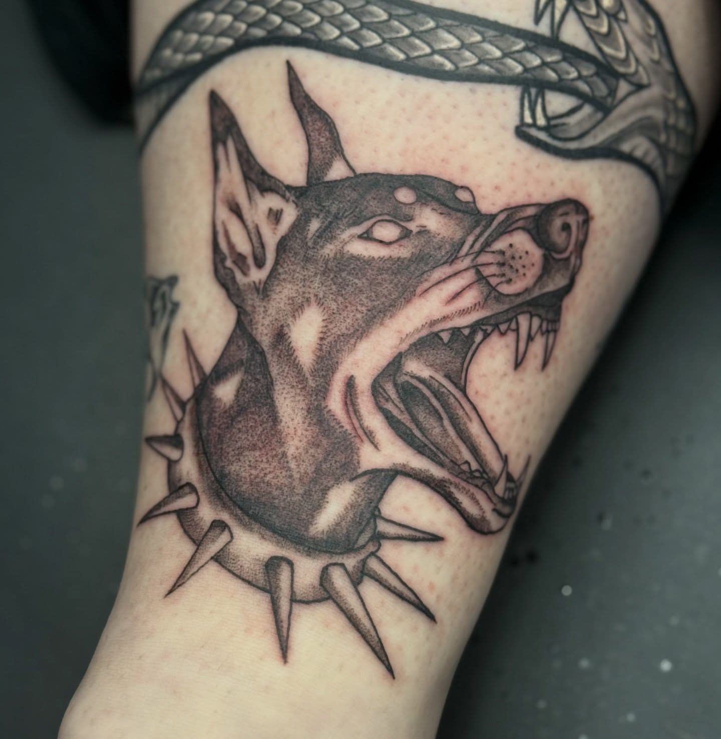Tattoo by @needlemami — black_and_grey, realism