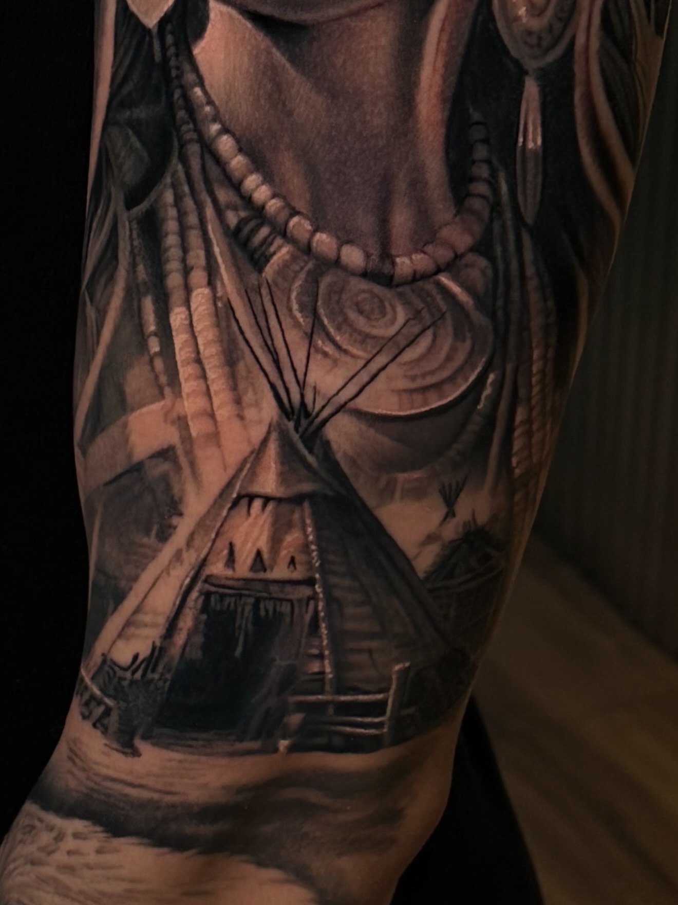 Tattoo by @aaronthomastattoos — black_and_grey, realism