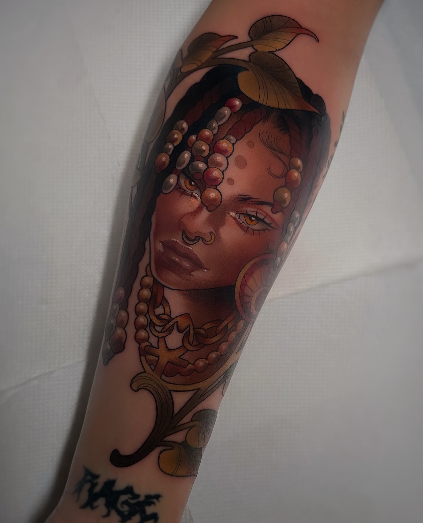 Tattoo by @burtsbenis — american_traditional, dotwork