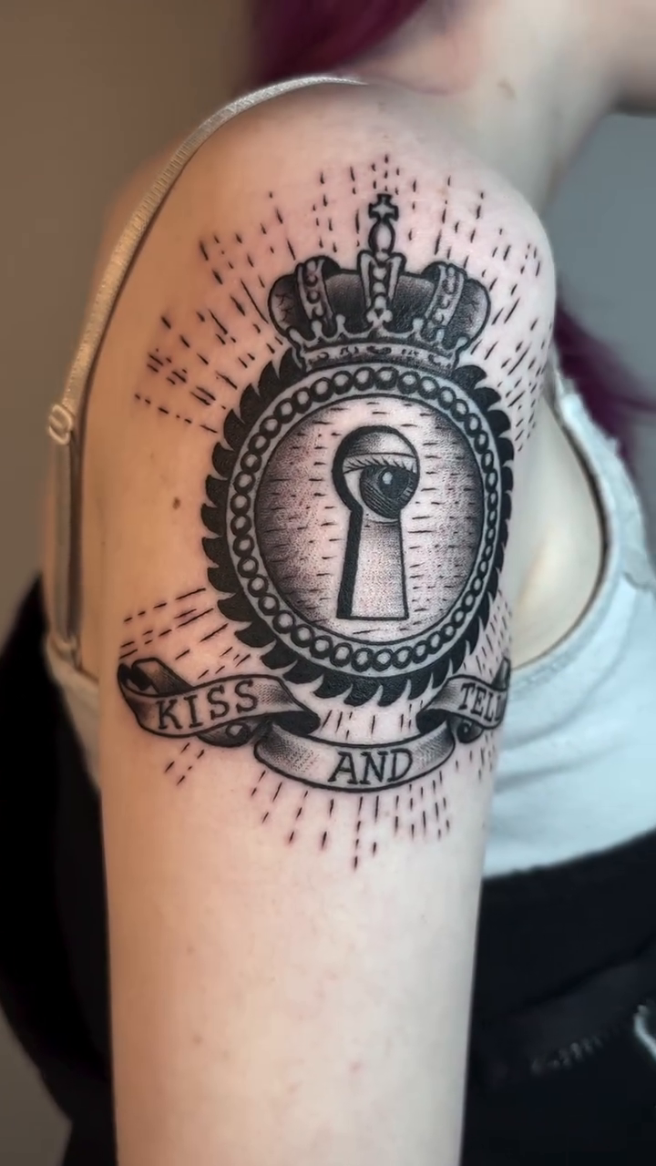 Tattoo by @tattoosbyheathercherish — black_and_grey, realism
