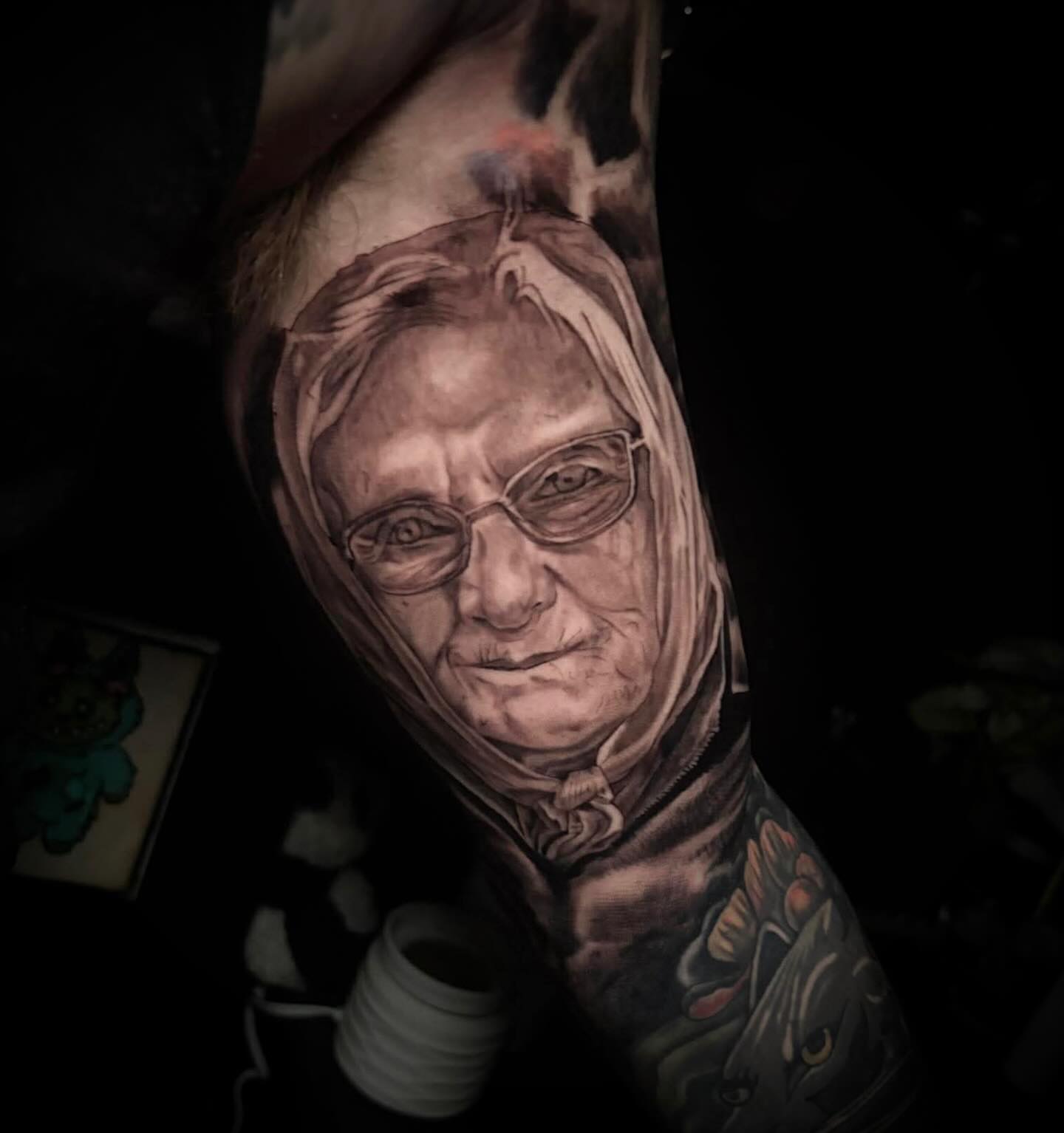 Tattoo by @jamesrichtattoos — realism, black_and_grey