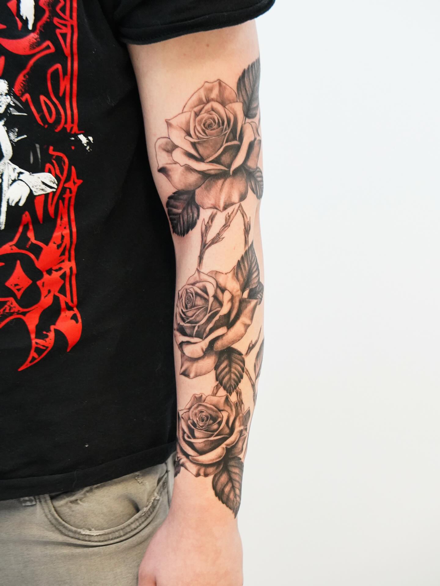 Tattoo by @skylito_creations — black_and_grey