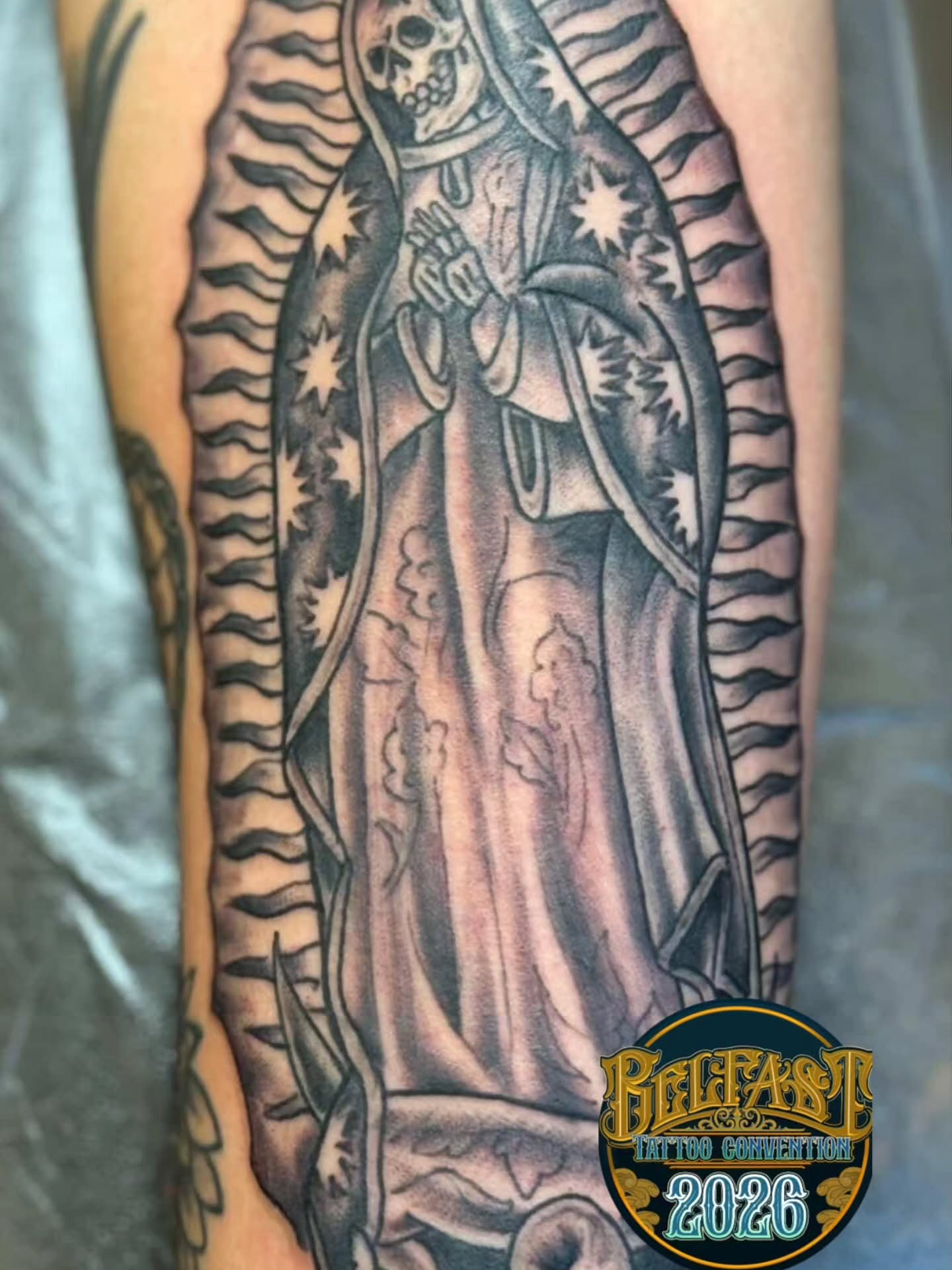 Tattoo by @dvasqueztattoo — black_and_grey, realism