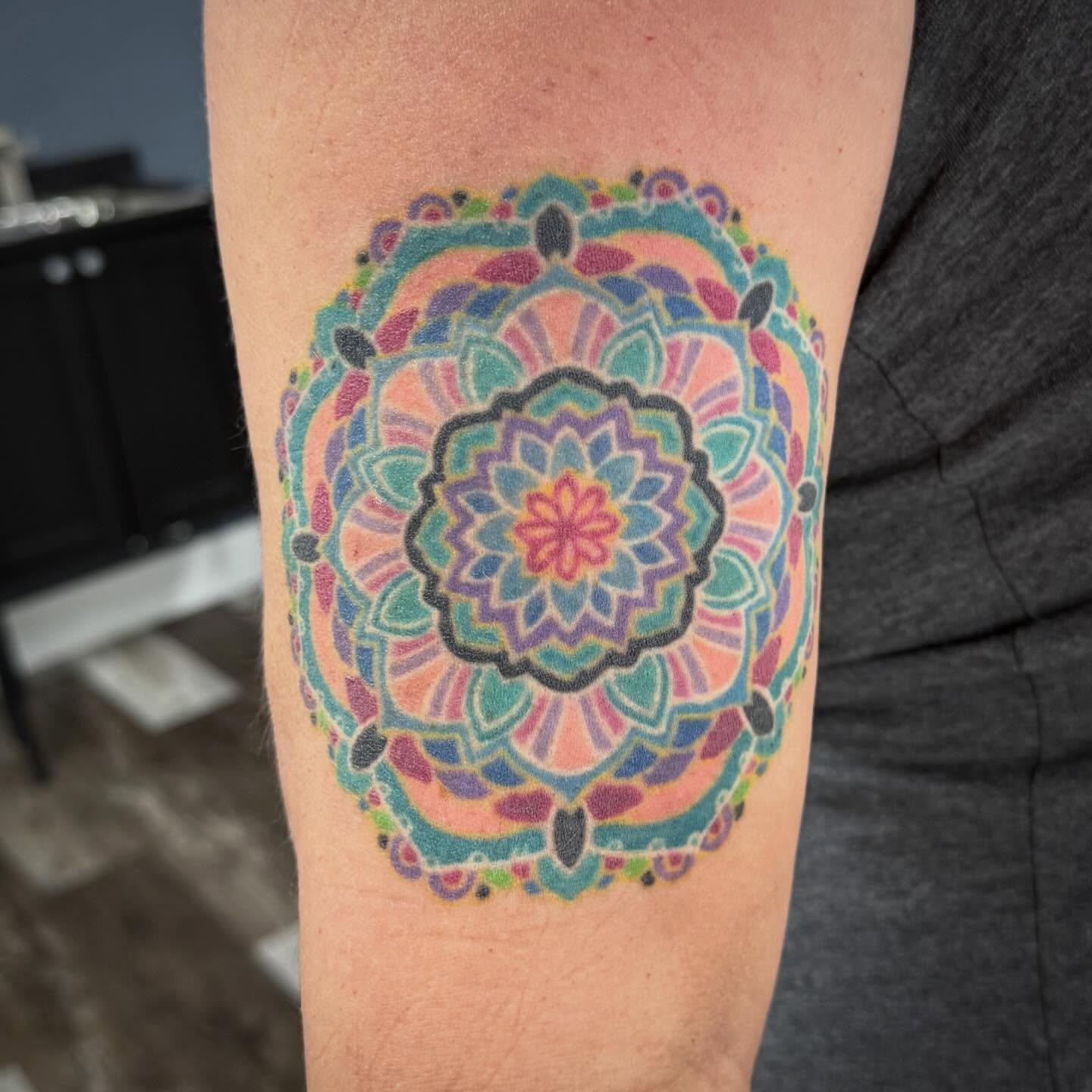 Tattoo by @charlestrujillo — dotwork, geometric