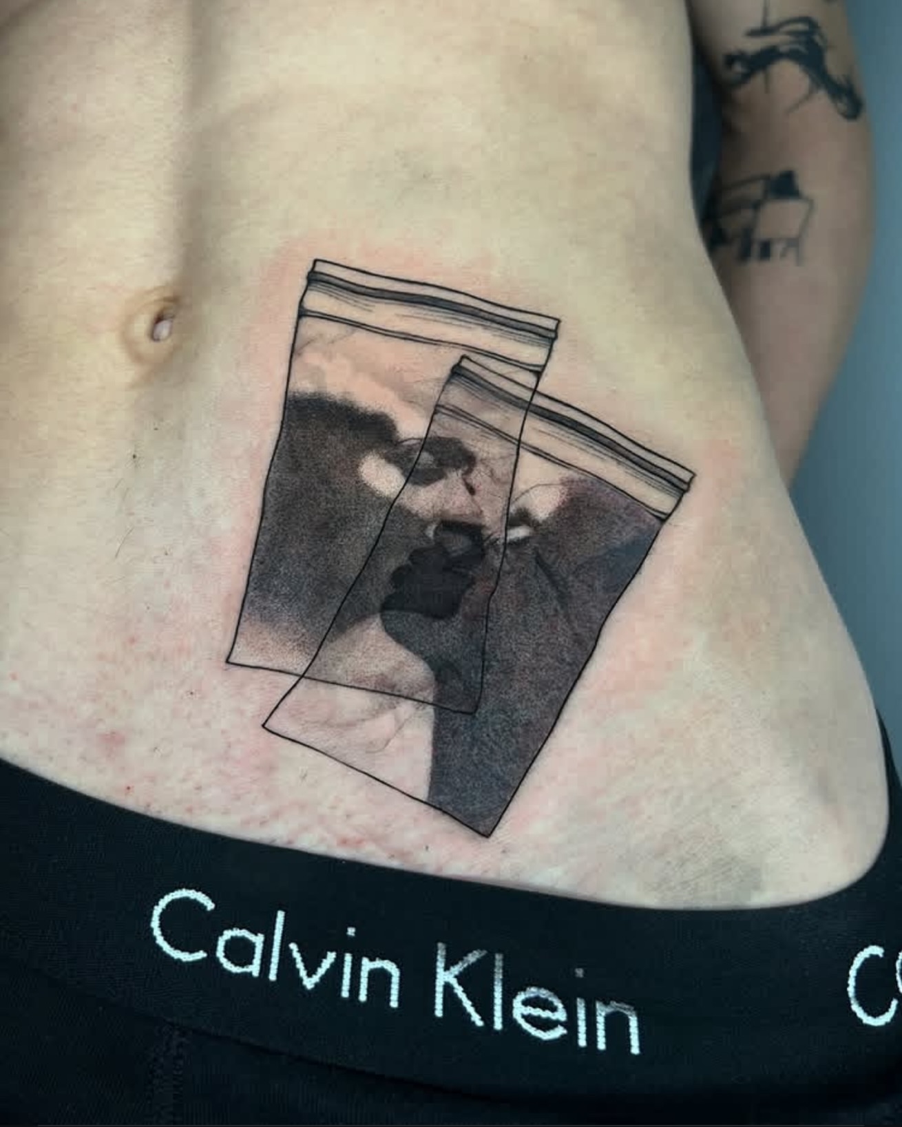 Tattoo by @hayleybayleytattoos — black_and_grey, geometric