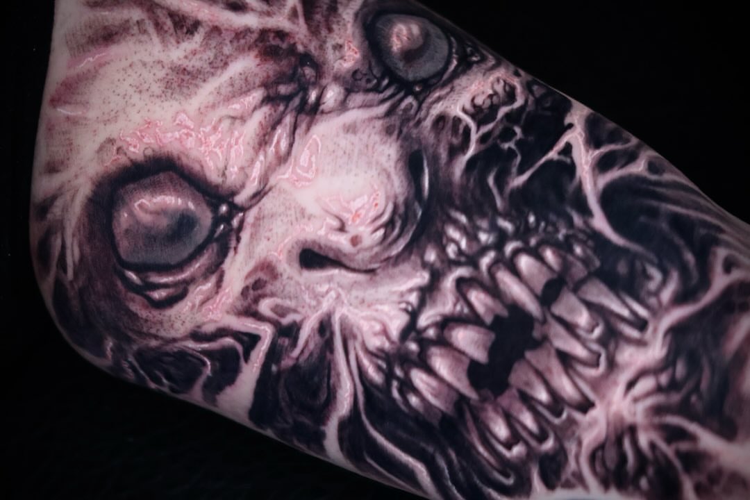 Tattoo by @blaggy__black — dark_realism